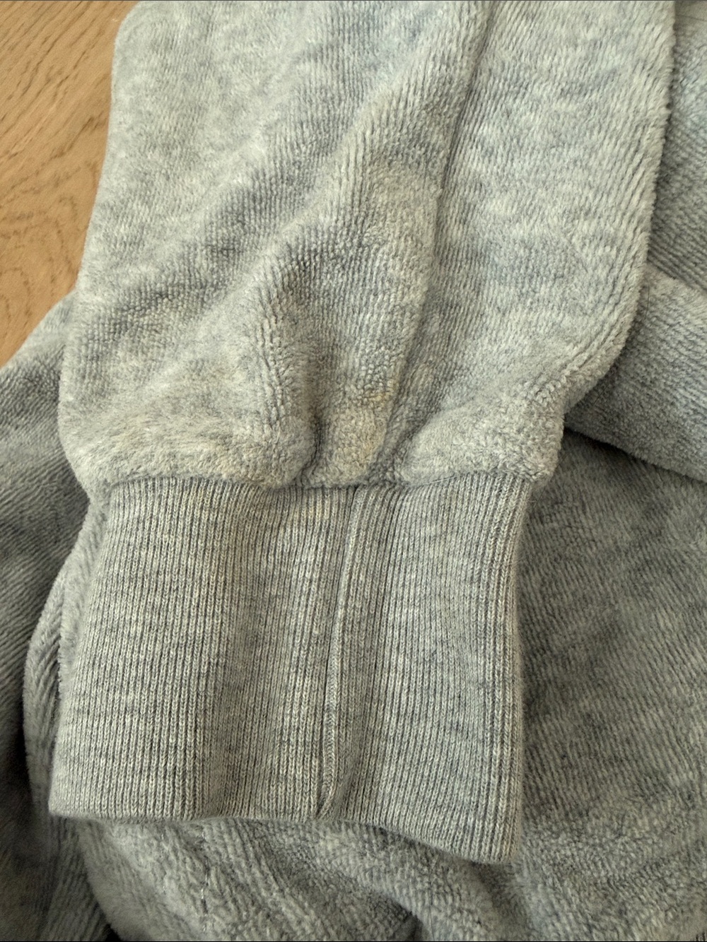 Brandy Melville Light Gray Hooded Zip Sweatshirt - Picture 9 of 9